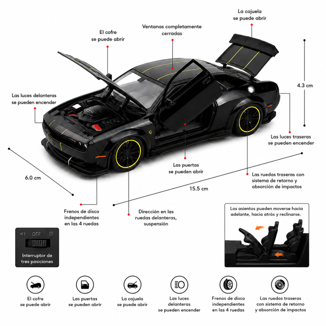 Dodge Hellcat Collectible With LED Lights and Sound