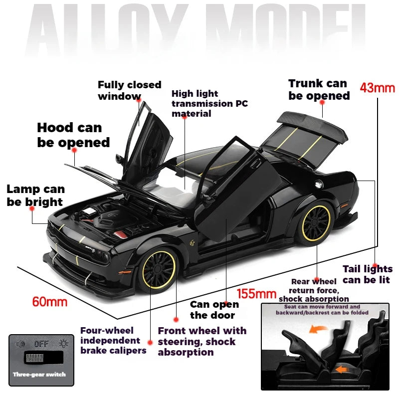 Dodge Hellcat Coleccionable Con Luces Led y Sonido