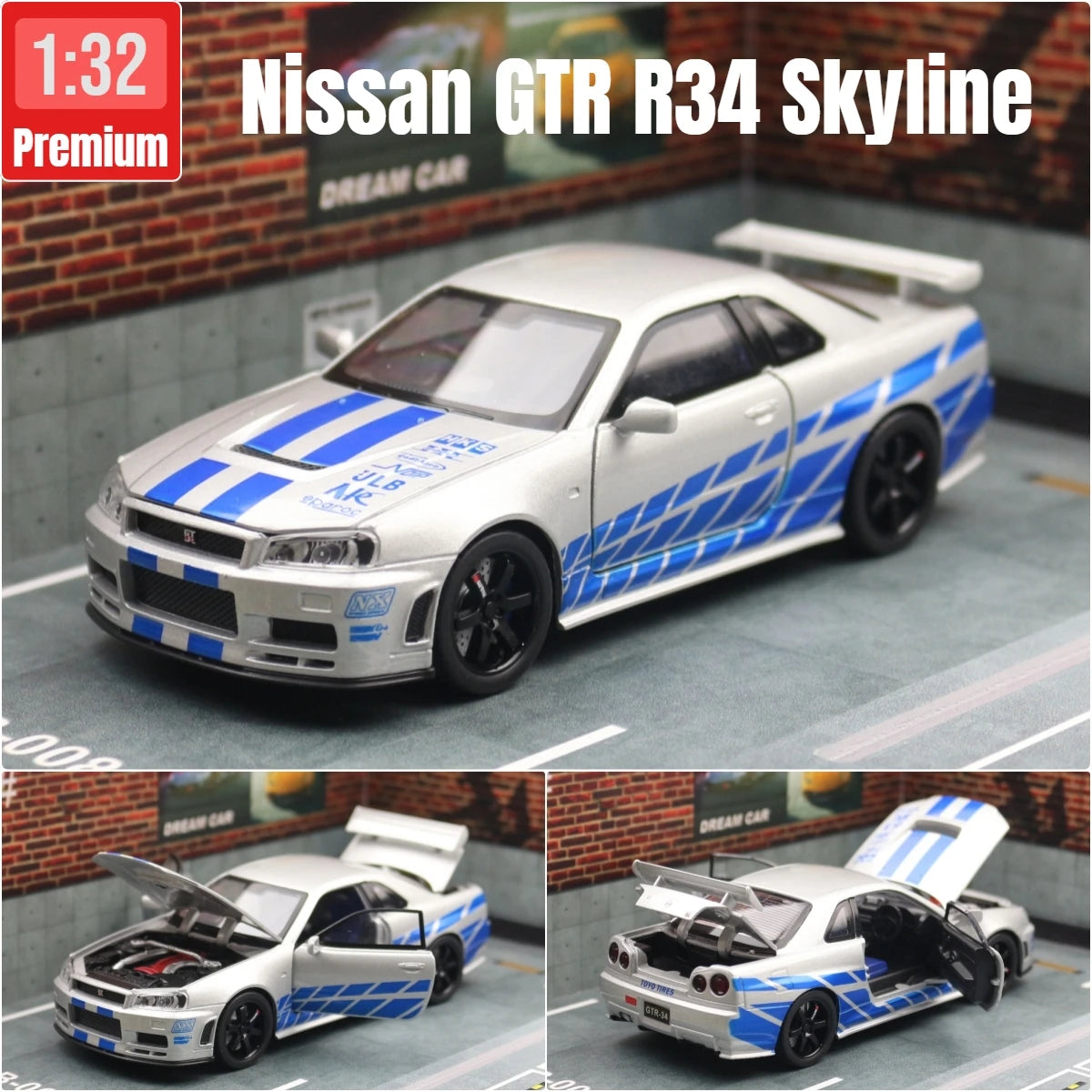 Nissan Skyline GTR Coleccionable Con Luces Led y Sonido