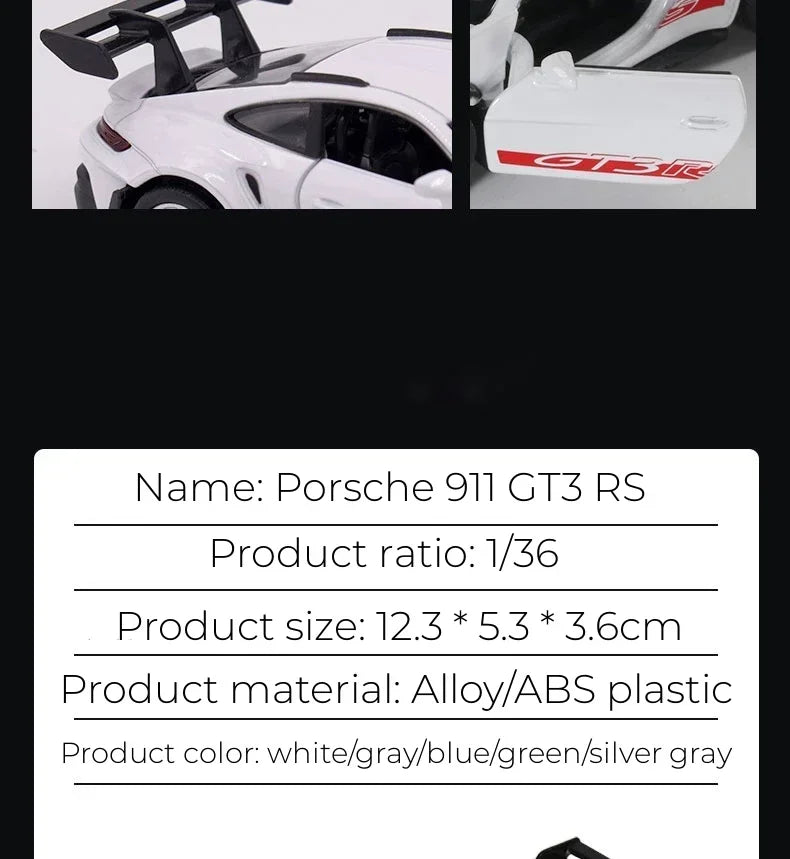 Porsche GT3 RS Coleccionable Con Luces Led y Sonido