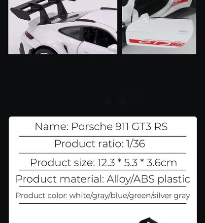 Porsche GT3 RS Coleccionable Con Luces Led y Sonido