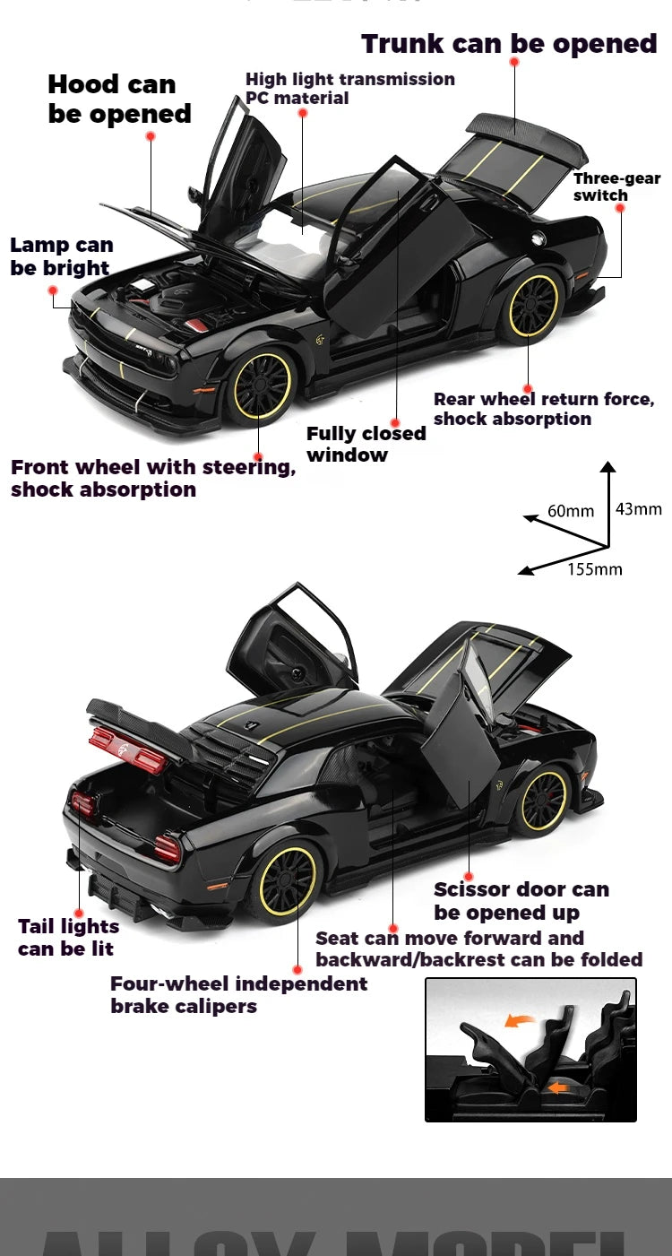 Dodge Hellcat Coleccionable Con Luces Led y Sonido