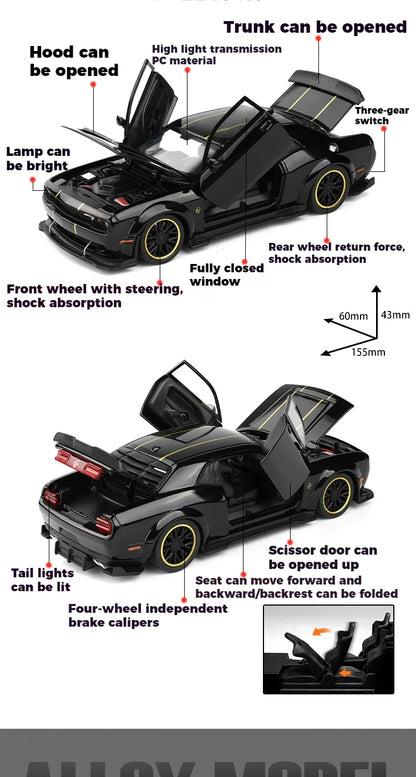 Dodge Hellcat Coleccionable Con Luces Led y Sonido